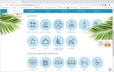 Presentación, Sitio web responsive Hotel Quintas del Mar