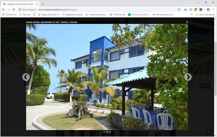 Galería, Sitio web responsive Hotel Quintas del Mar