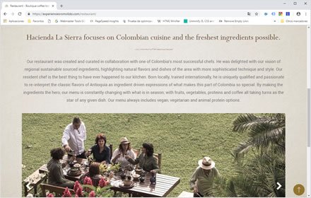 Restaurant, Web Hotel en Wordpress Experience Oro Molido