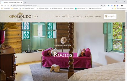 Rooms, Web Hotel en Wordpress Experience Oro Molido