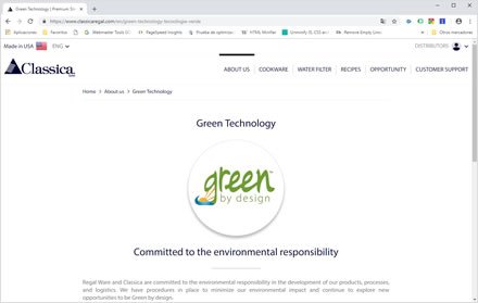 Green Technology, Web HTML5 administrable Classica Regal