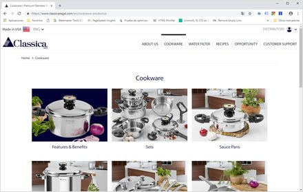 Cookware, Web HTML5 administrable Classica Regal