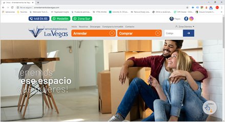 Home, Interfaces web HTML5 Arrendamientos Las Vegas