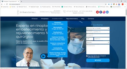 Submenús, Sitio web HTML5 Dr. Álvaro Correa