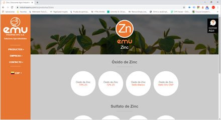 Productos, Web HTML5 administrable Industrias EMU