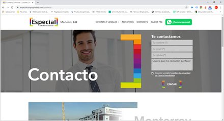 Contacto, Web HTML5 administrable Especial con propiedad
