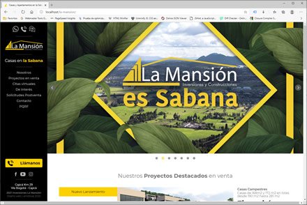 Home, Sitio web administrable La Mansión Inversiones