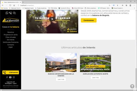 Home, Sitio web administrable La Mansión Inversiones