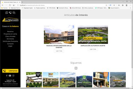 Artículos de interés, Sitio web administrable La Mansión Inversiones