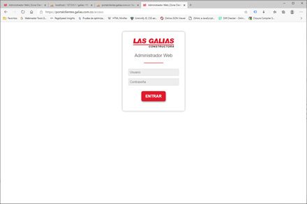 Módulo administrativo, Portal de Clientes Las Galias