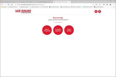 Módulo administrativo, Portal de Clientes Las Galias