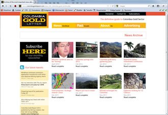 News Archive, Periódico Web Colombia Gold Report