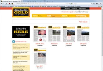 Past Issues (download), Periódico Web Colombia Gold Report