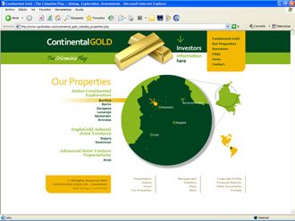 Mapa de Propiedades, Web Continental GOLD