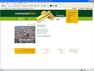 Contact, Web Continental GOLD