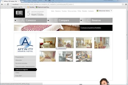 Galerías de fotos, Responsive web EE Hoteles
