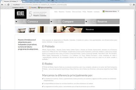 Empresa, Responsive web EE Hoteles