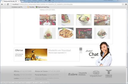 Restaurante (scroll), Responsive web EE Hoteles