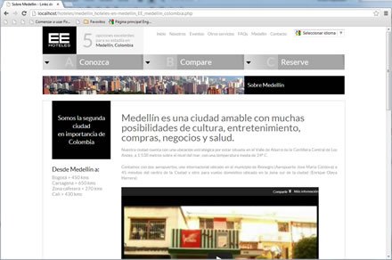 Sobre Medellín, Responsive web EE Hoteles