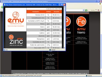 Ficha Técnica, Web Industrias EMU