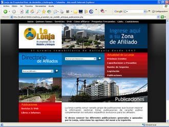 Publicaciones, Web Lonja de Medellín