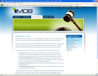 Legal & Insurances, Web MDB Panama