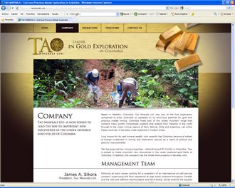 The Company, Web TAO Minerals