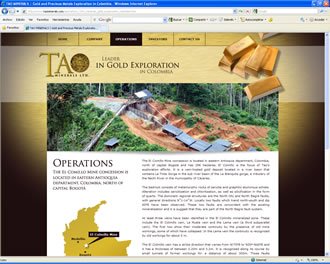 Operations, Web TAO Minerals