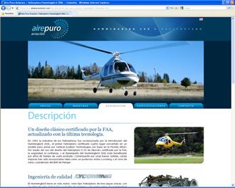 Descripción, Web Aire Puro Aviación