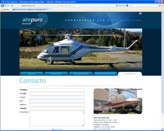 Contacto, Web Aire Puro Aviación