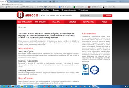 La Empresa, Web Responsive Admin/ Aldecco