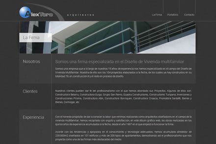 La Firma, Sitio web Alex Toro Arquitectos