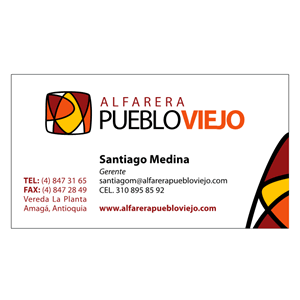 Tarjeta Personal, Identidad Visual Alfarera Pueblo Viejo
