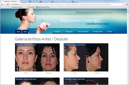 Galería de fotos, Sitio web Dr. Álvaro Correa