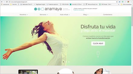 Home, Wordpress Responsive Anamaya Psicología