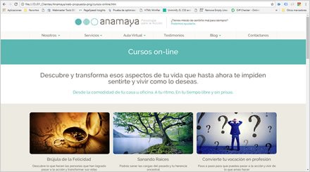 Cursos online, Wordpress Responsive Anamaya Psicología