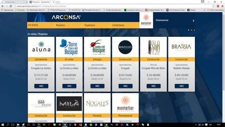 Proyectos en Venta, Web Joomla Arconsa