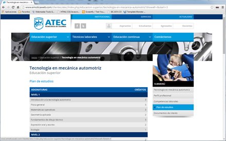 Interfaz Tecnología (2), Web Joomla ATEC
