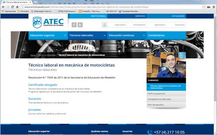 Programa técnico, Web Joomla ATEC