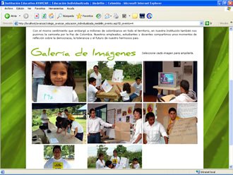 Eventos (detalle), Web Colegio Avanzar