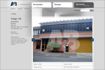 Proyecto detalle, Diseño de interfaces A&B Inmobiliaria