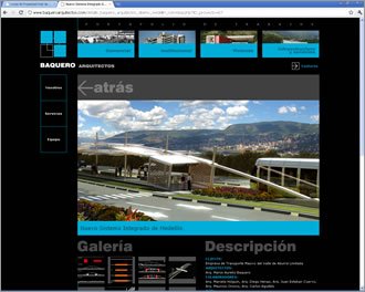 Detalle de proyecto, Web Baquero Arquitectos