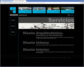 Servicios, Web Baquero Arquitectos