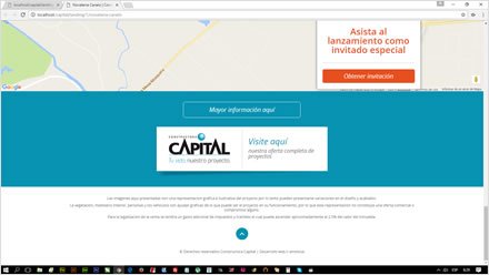 Landing page, Sistema de landings Constructora Capital