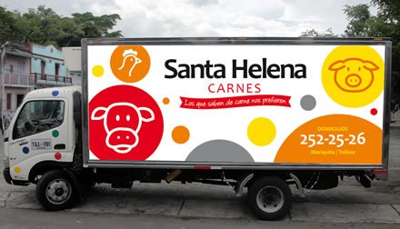 Camión de reparto, Logo Carnes Santa Helena