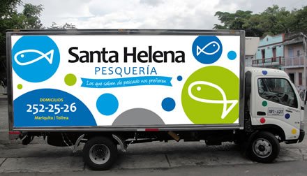Camión de reparto, Logo Carnes Santa Helena