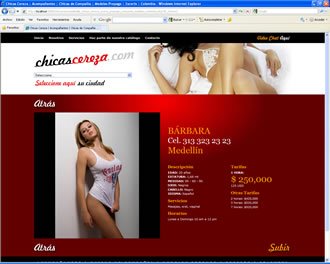 Detalle, Web Chicas Cereza