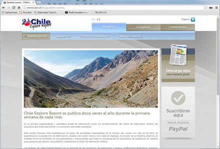 Nosotros, Sitio web Joomla Chile Explore Report