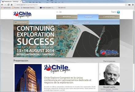Congreso, Sitio web Joomla Chile Explore Report
