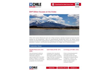 Mail, Logo y aplicaciones Chile Explore